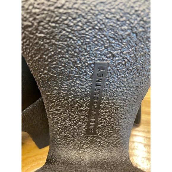 Stella McCartney Platform Heel Boots Women's 8.5 Black Leather Side Zip S24 - Picture 3 of 10